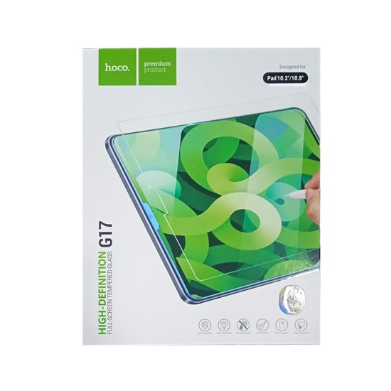 Hoco Full Screen HD Tempered Glass G17 for Apple iPad 10.2"/10.5" Transparent